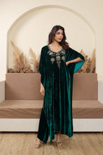 Gulnaar Green Kaftan