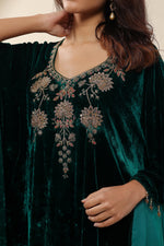 Gulnaar Green Kaftan