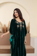 Gulnaar Green Kaftan