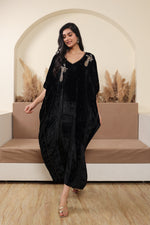 Mor Black Velvet Kaftan