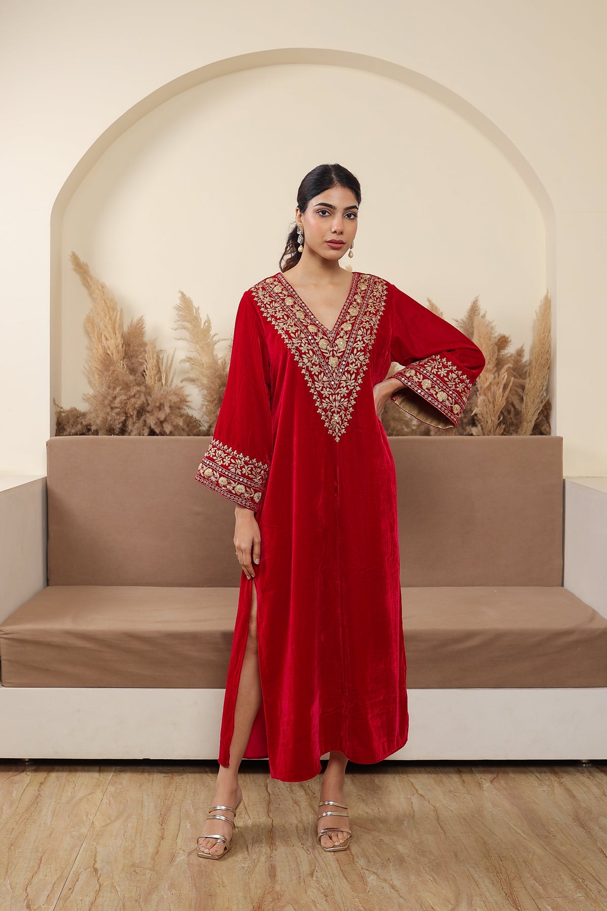 Suhani Rani Velvet Kaftan Dress