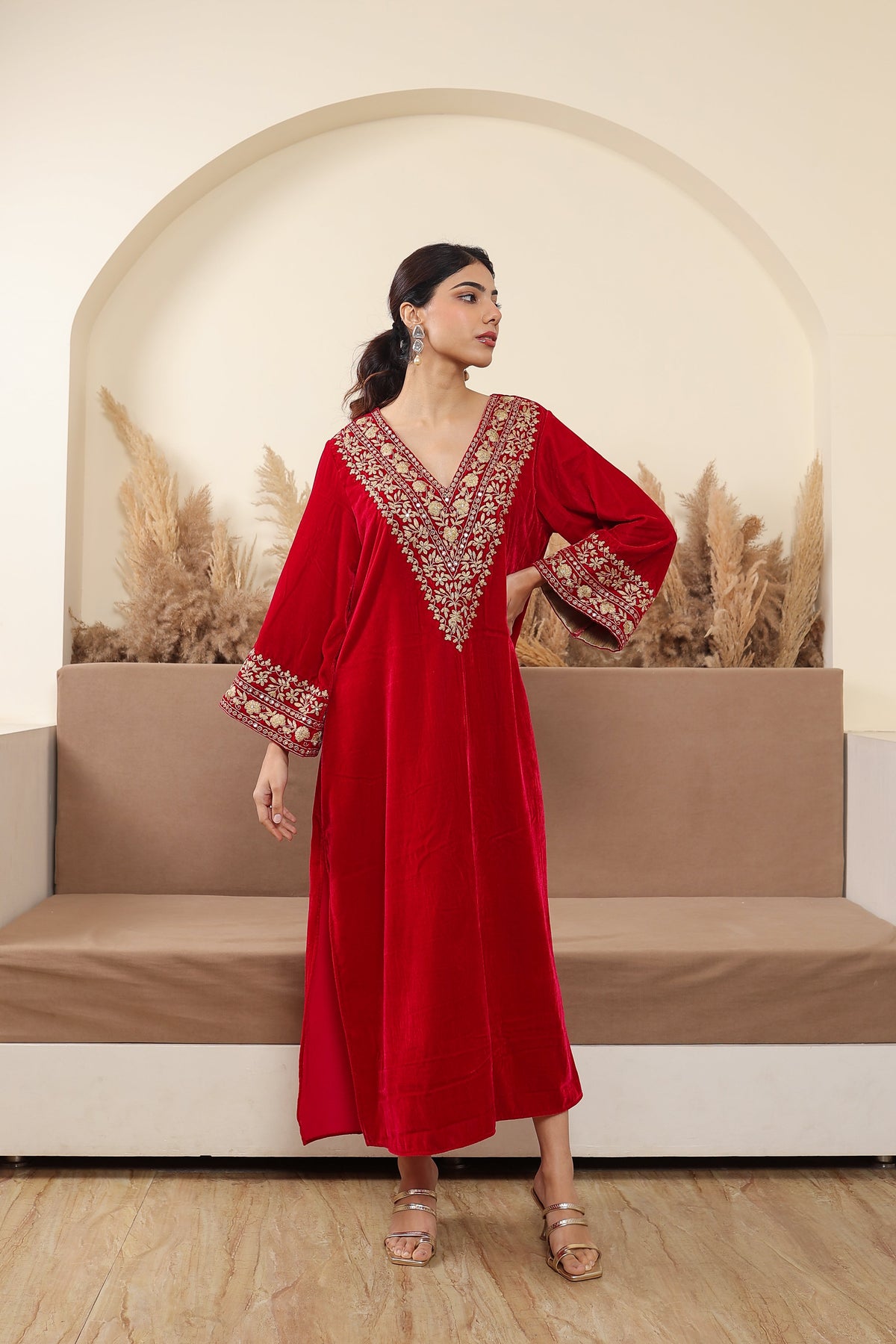 Suhani Rani Velvet Kaftan Dress