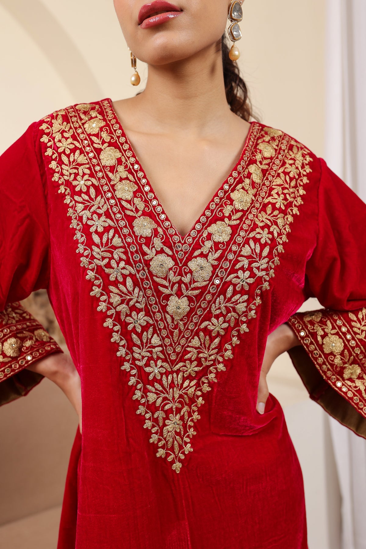 Suhani Rani Velvet Kaftan Dress
