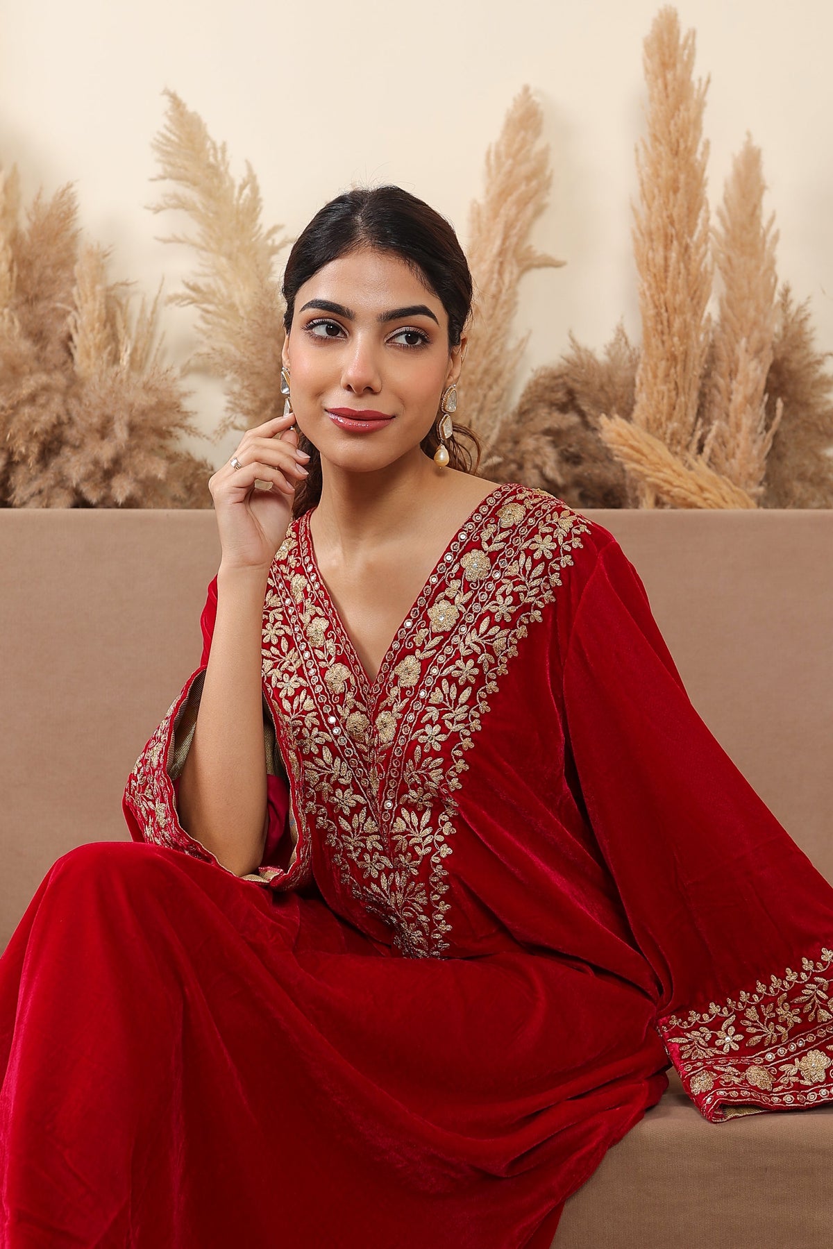 Suhani Rani Velvet Kaftan Dress