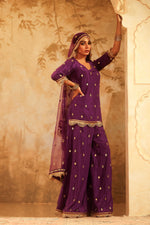 Nazakat Purple Sharara Set