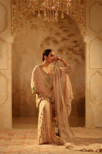 Nazakat Beige Gharara Set