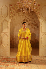 Nazakat Mustard Yellow Anarkali
