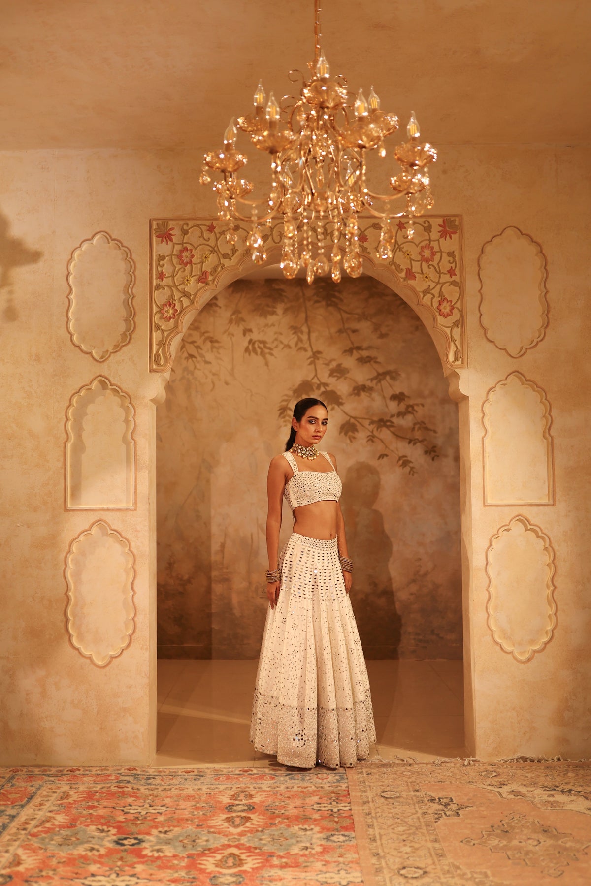 Nazakat White Lehenga Set