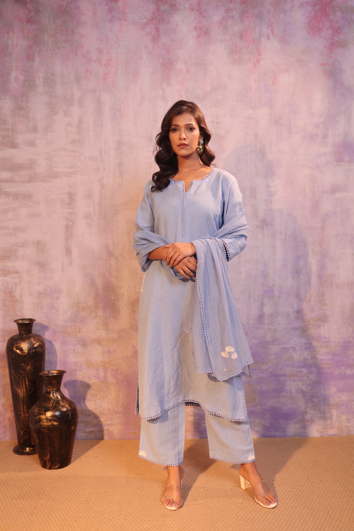 Noor Blue Kurta Pant Set