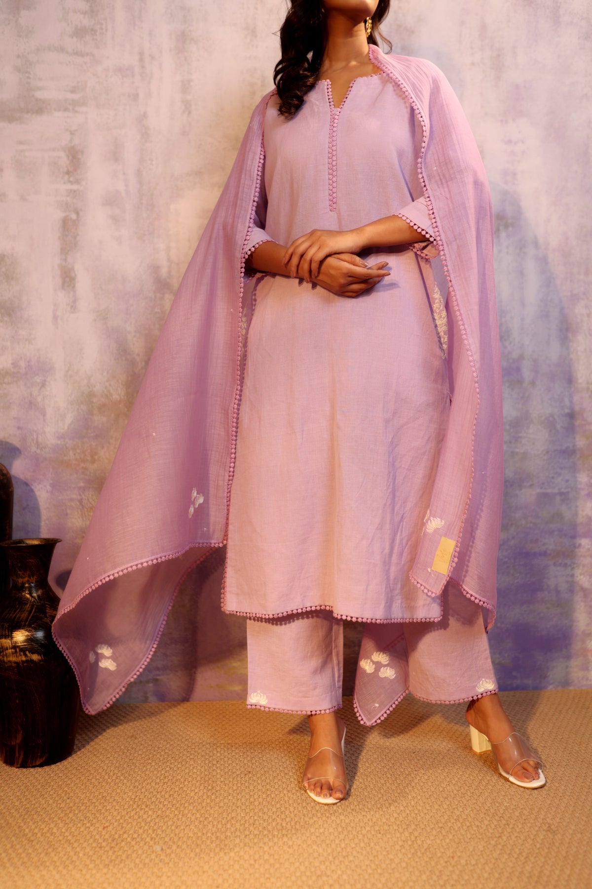 Noor Lilac Kurta Pant Set
