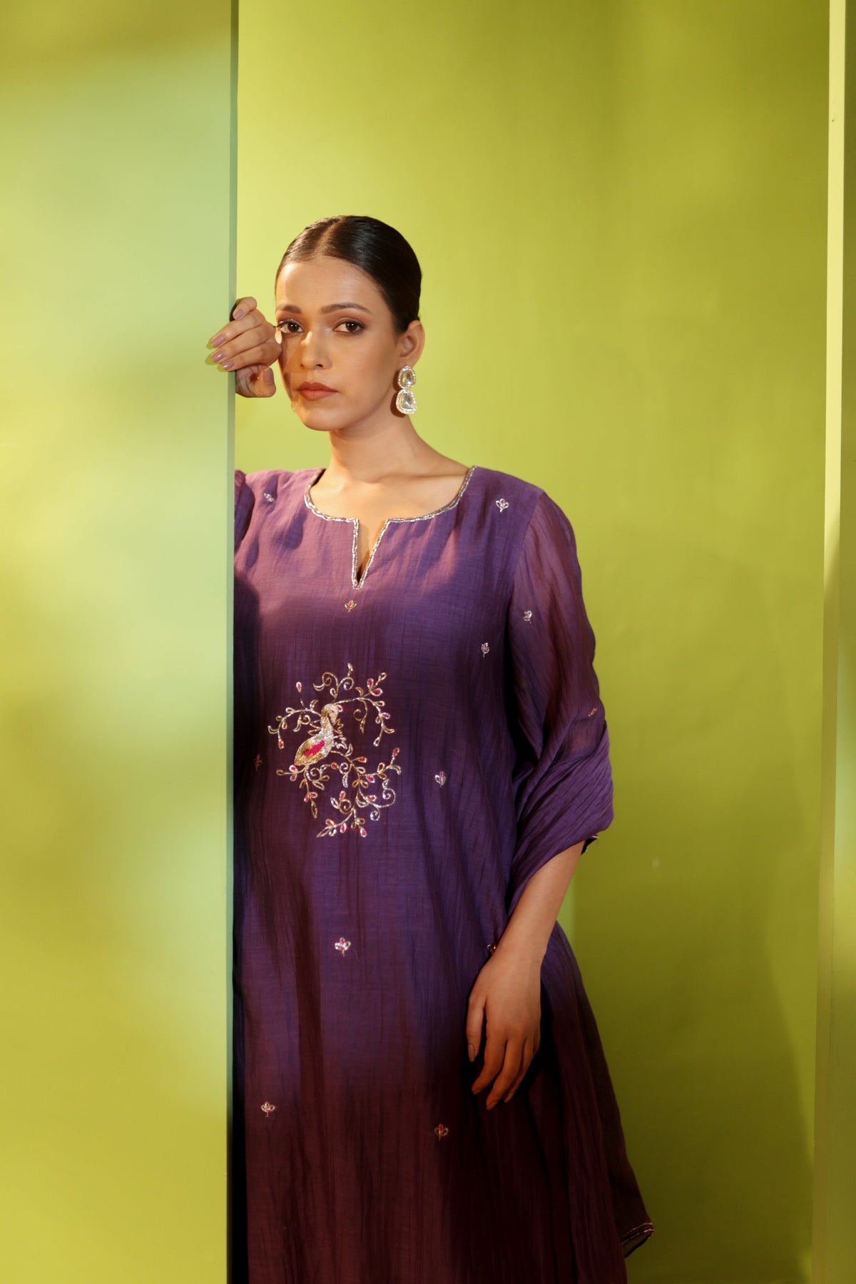 Noor Aubergine Kurta Pant Set