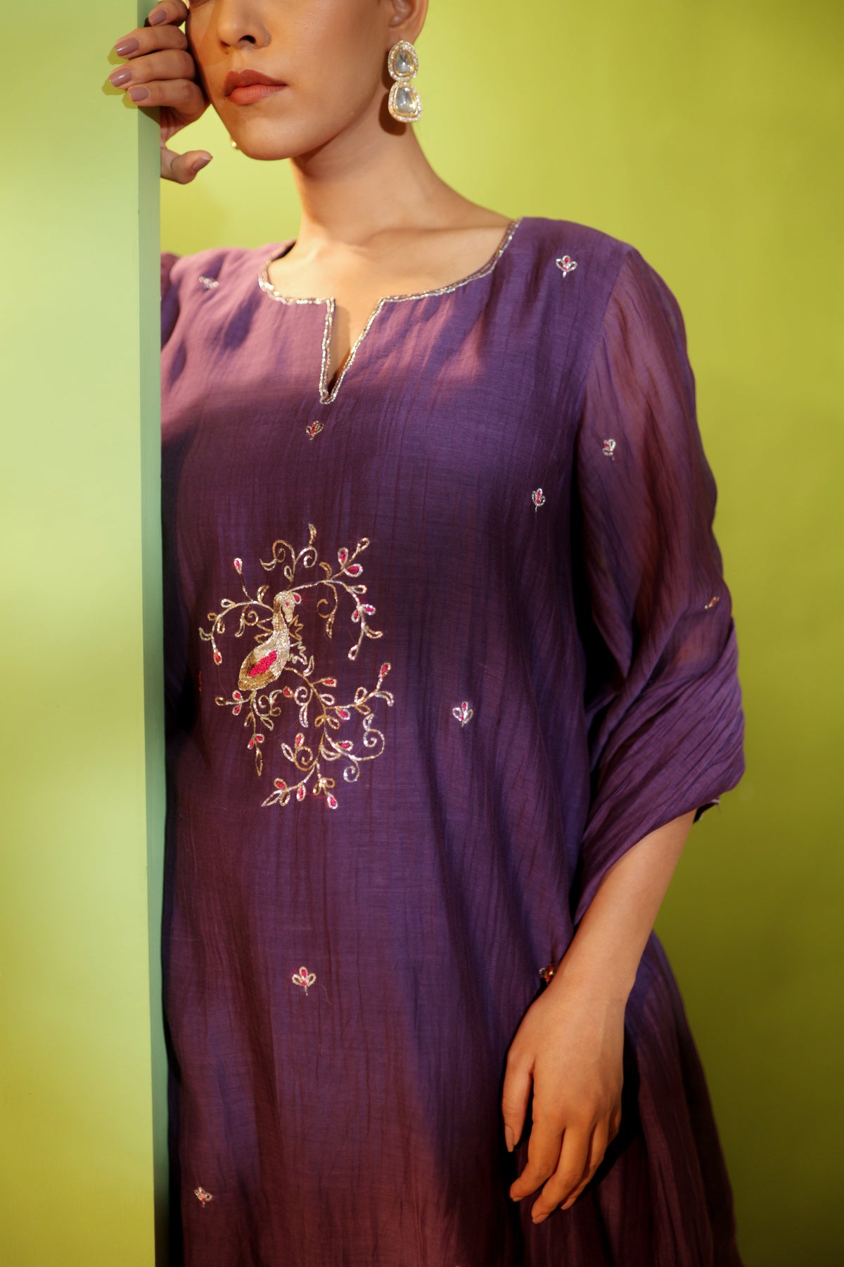Noor Aubergine Kurta Pant Set