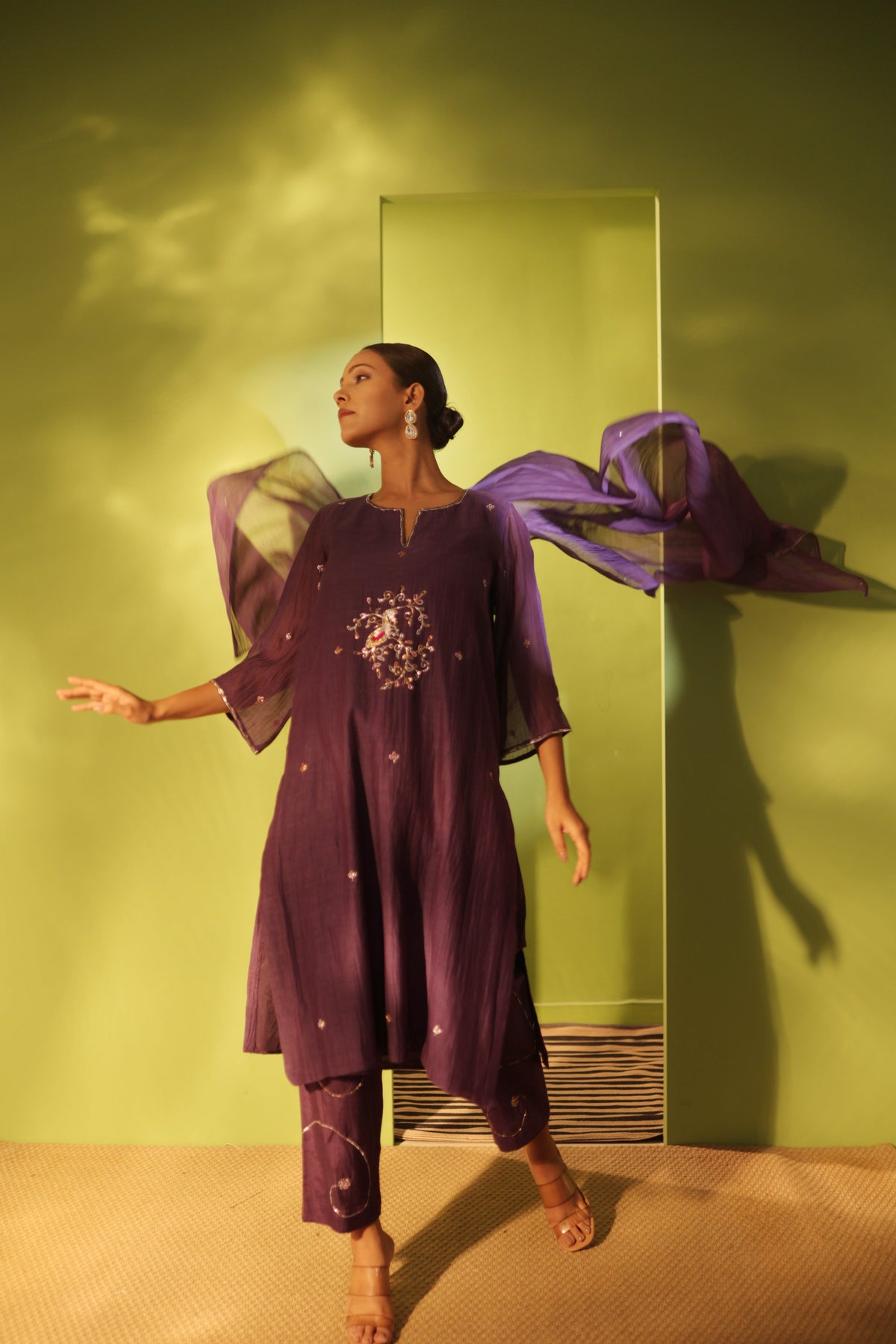 Noor Aubergine Kurta Pant Set