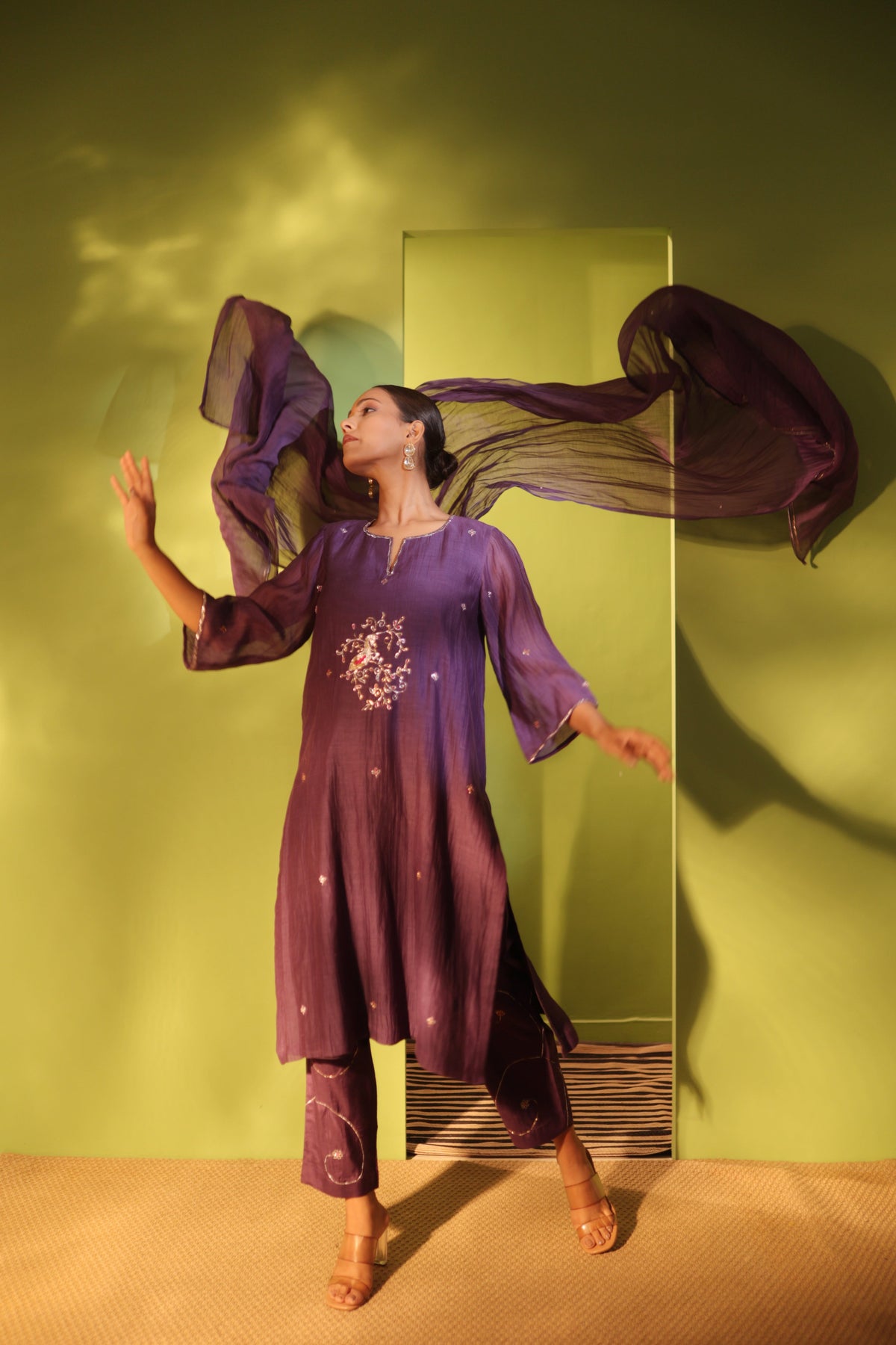 Noor Aubergine Kurta Pant Set
