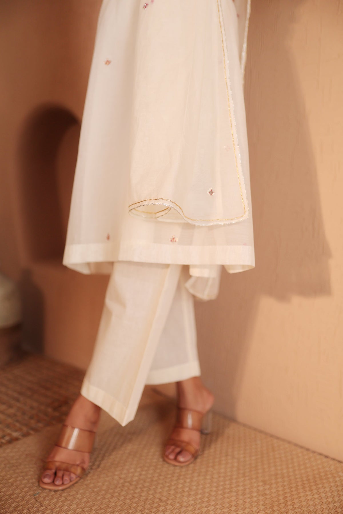 Ruh Off White Kurta Pant Set