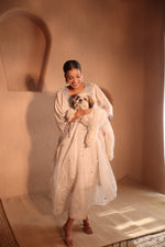 Sona Mirror Silver Kaftan Set