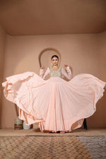 Nazakat Peach Anarkali