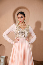 Nazakat Peach Anarkali