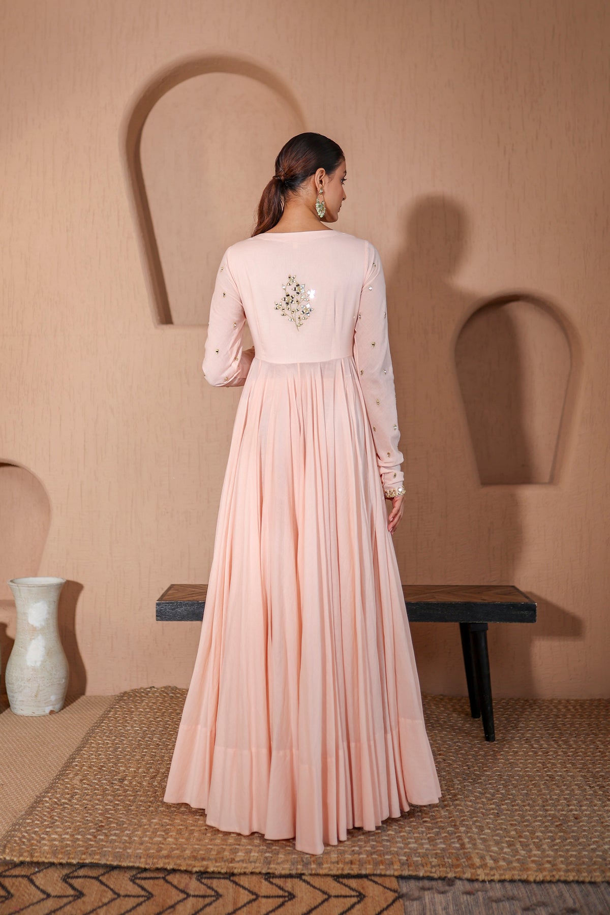 Nazakat Peach Anarkali