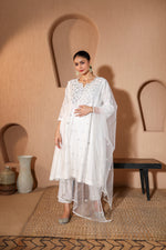 Nazakat White Mirror Work Suit