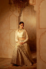 Nazakat Gold Mirror Work Lehenga Set