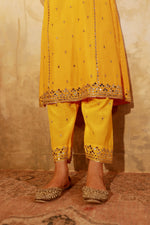 Nazakat Mango Mirror Work Suit