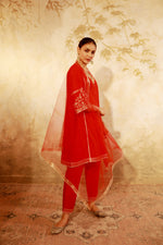 Ruh Red Dori Kurta Set