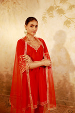 Ruh Red Dori Kurta Set