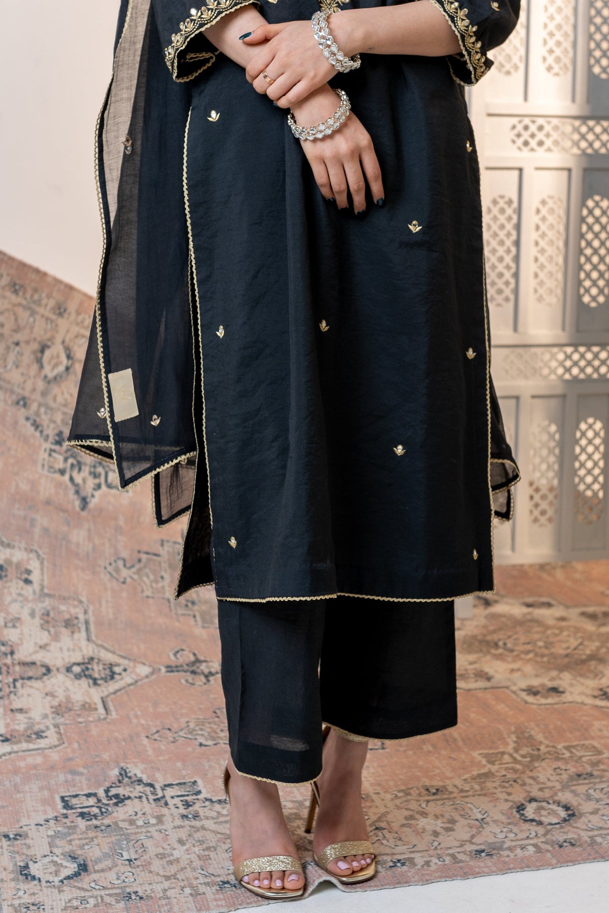 Ruh Mirror Work Kurta Set
