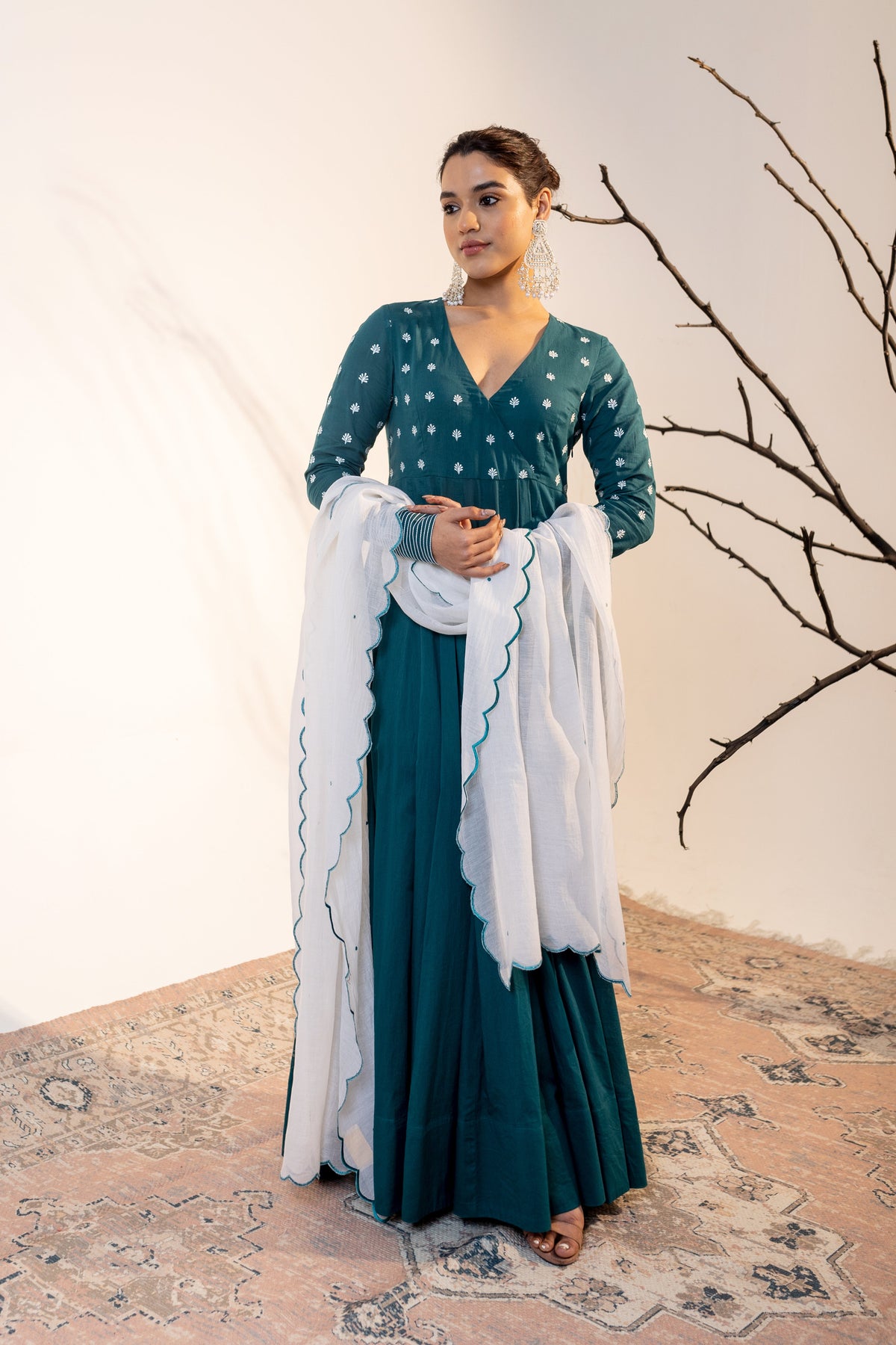 Noor Teal Anarkali