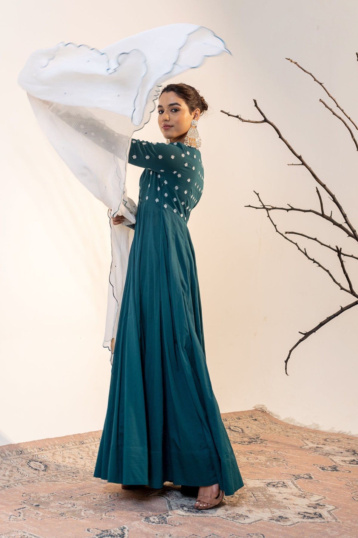 Noor Teal Anarkali
