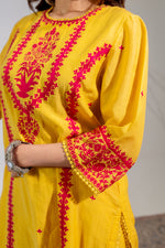 Noor Yellow Silk Suit