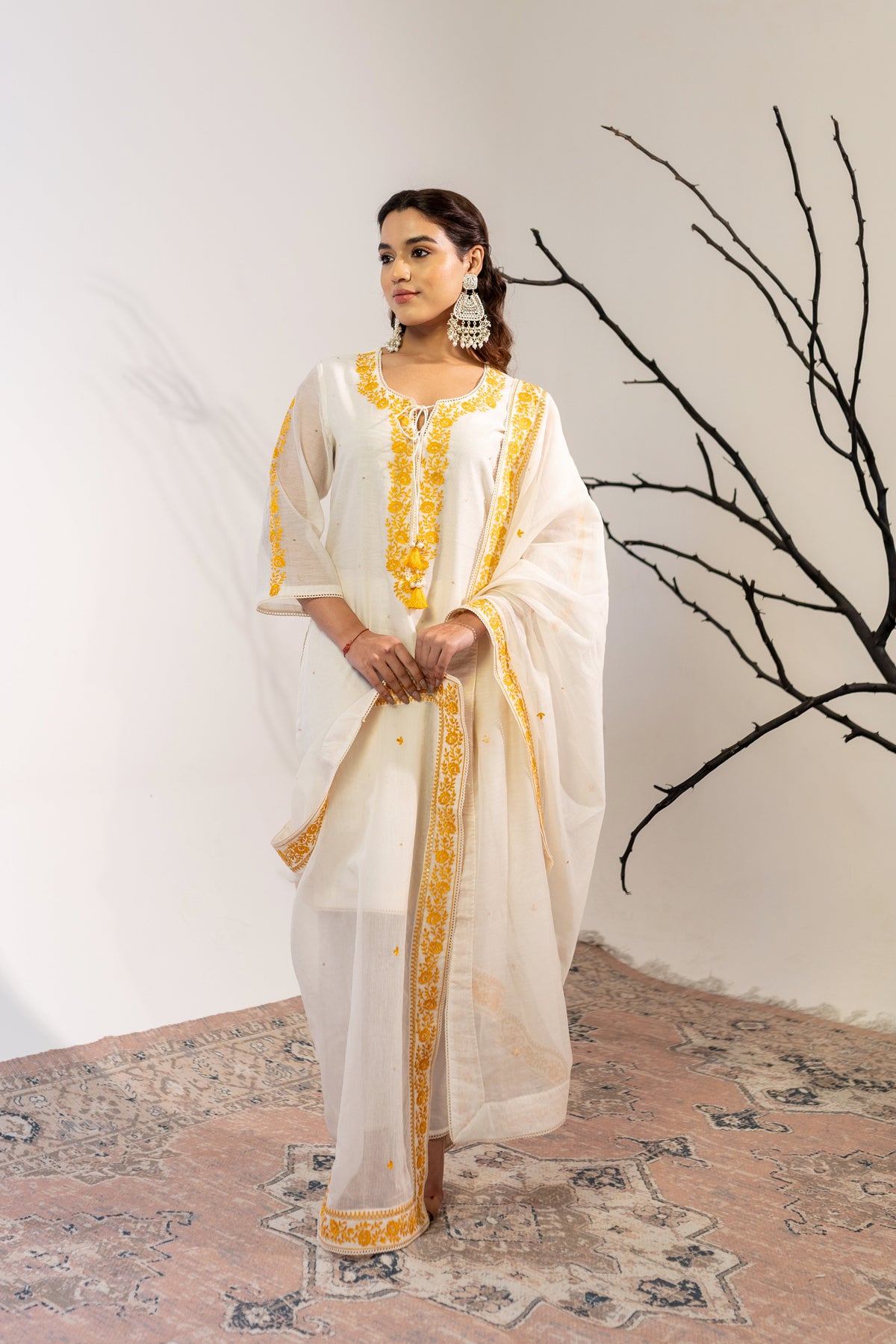 Noor Off White Suit