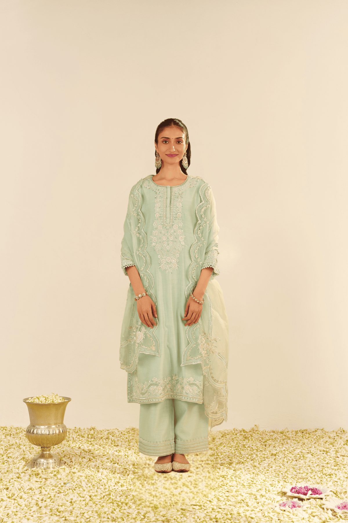 SEREEN - A-LINE KURTA WITH PALAZZO