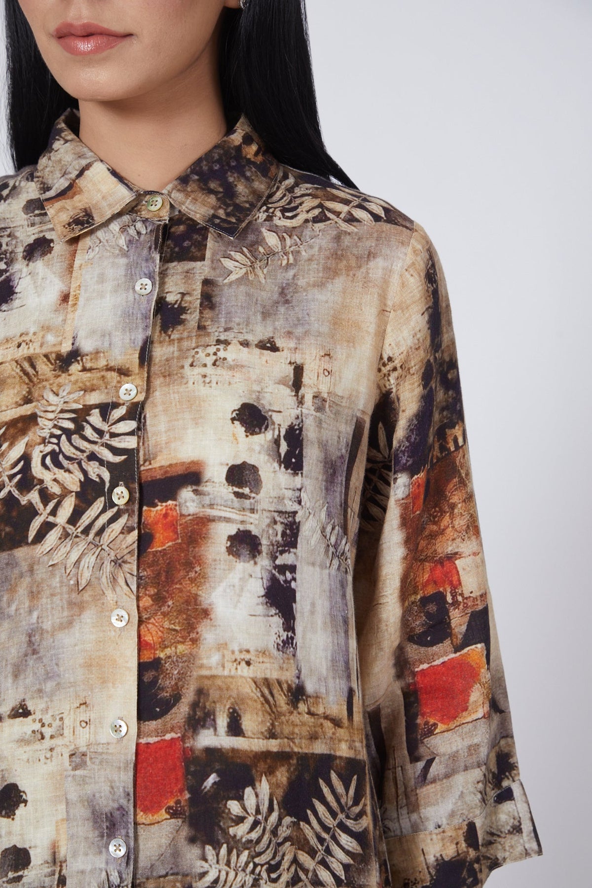 Collage Print Lounge Shirt