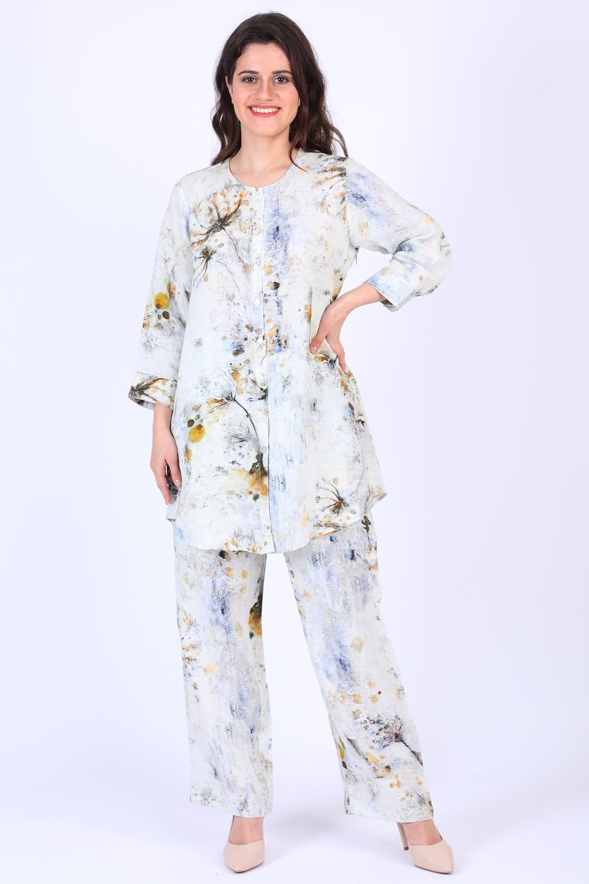 Wild Flower Printed Lounge Shirt