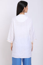 White Hand Embroidered Shirt