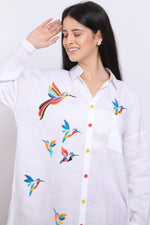 White Embroidered Shirt