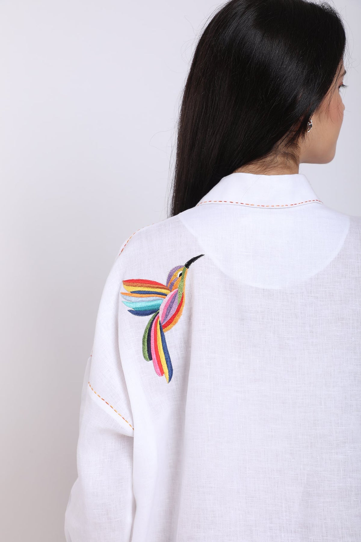 White Embroidered Shirt