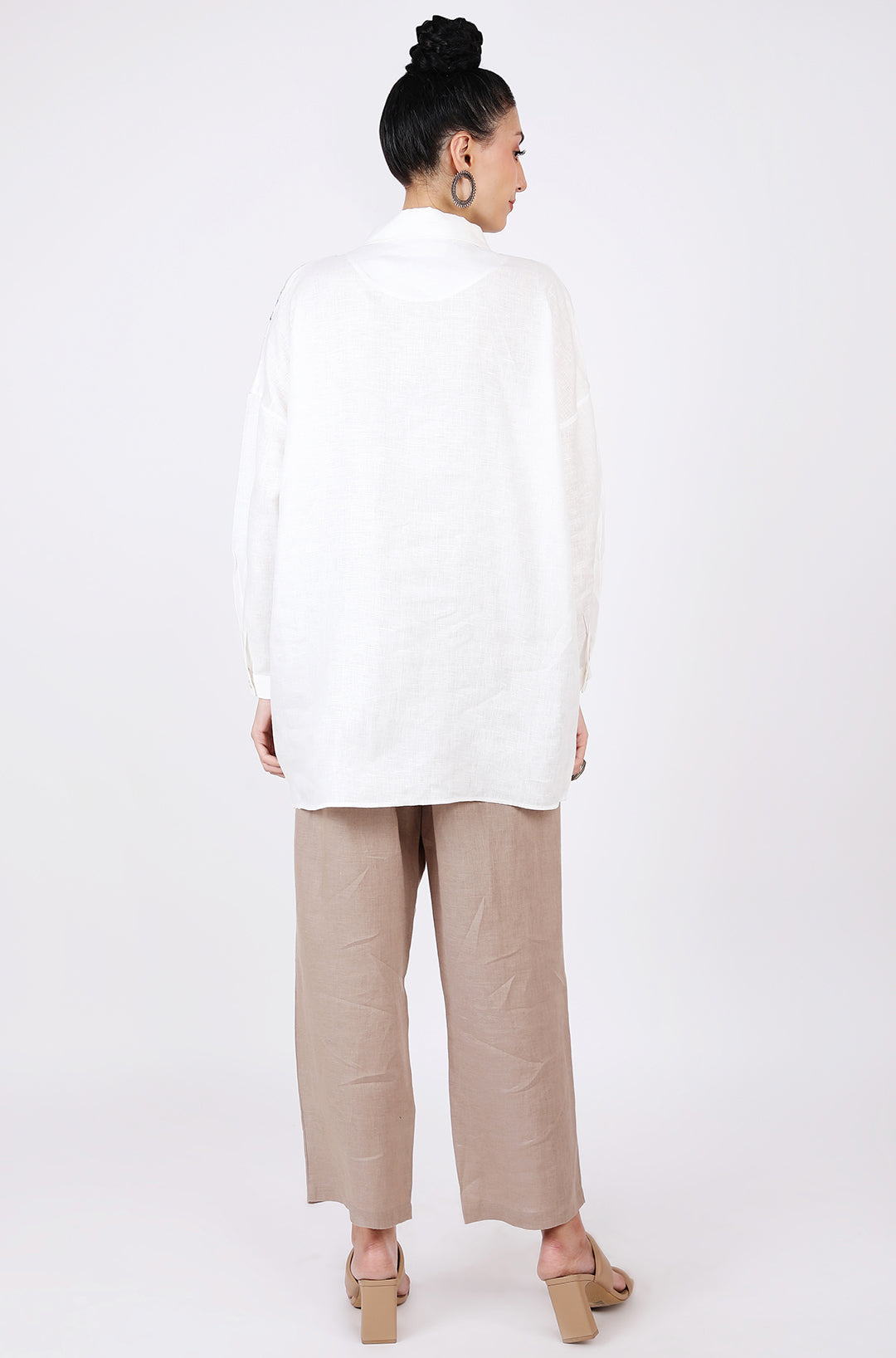 Ivory Zebra Print Lounge Shirt