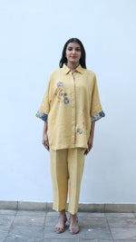 Ochre Embroidered Lounge Big Shirt