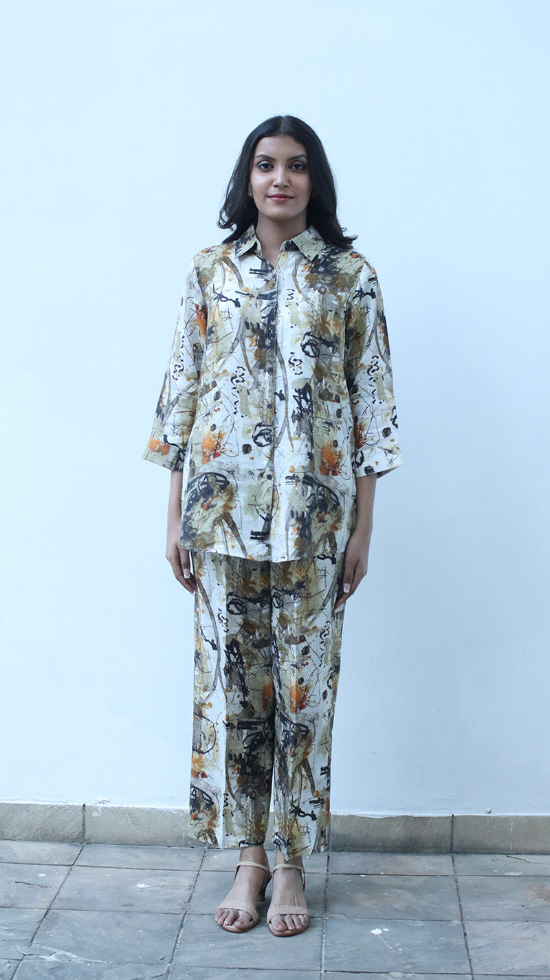 Digital Print Lounge Shirt - 231036