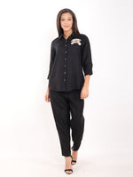 Black Dog Embroidered Shirt