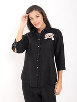 Black Dog Embroidered Shirt