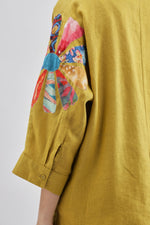 Lime Patch Print Big Shirt