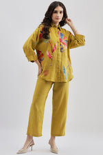 Lime Patch Print Big Shirt