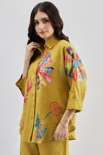 Lime Patch Print Big Shirt