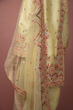Yellow Kurta With Dhoti Set