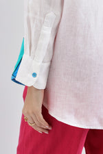 White & Turqoise Shirt