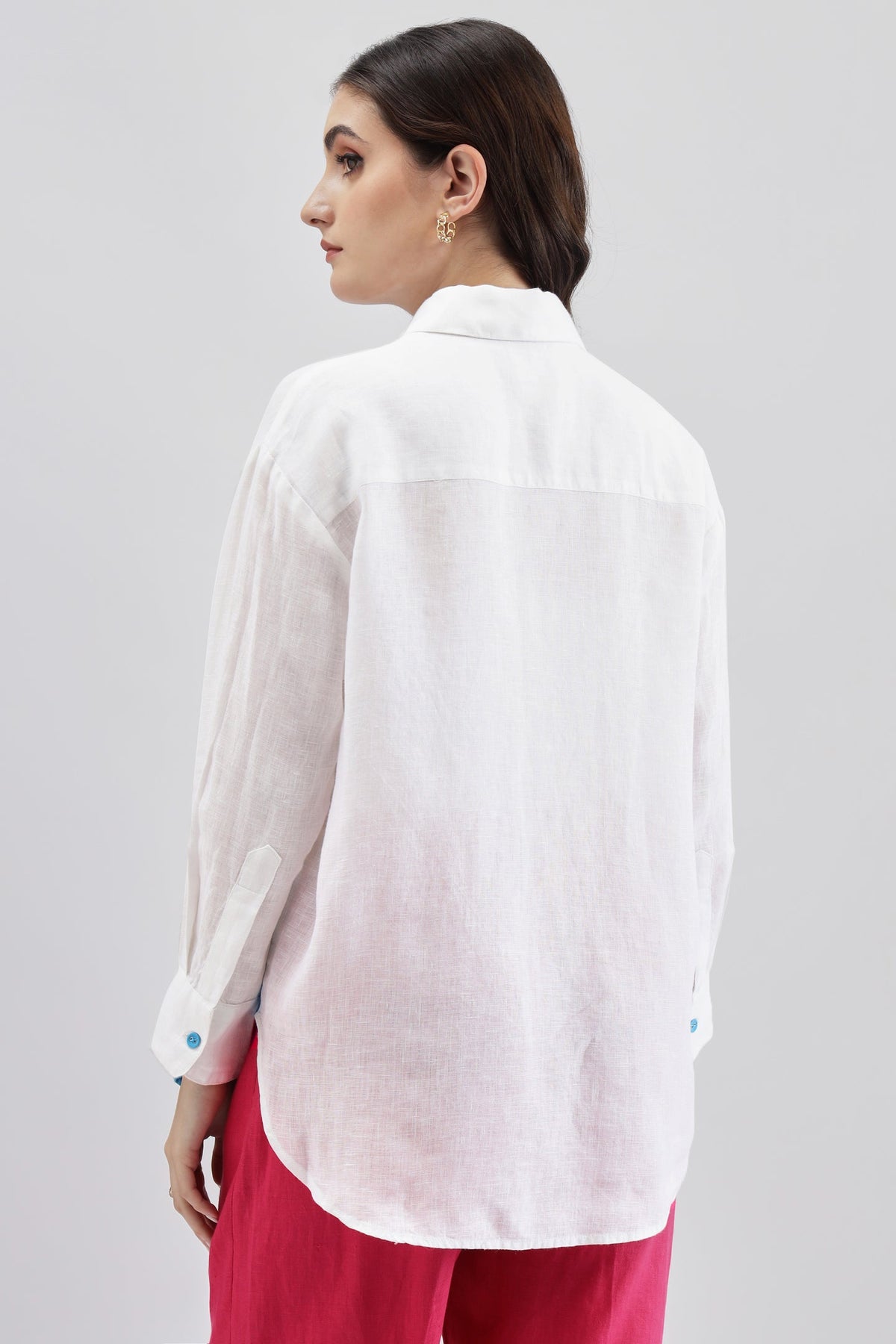 White & Turqoise Shirt